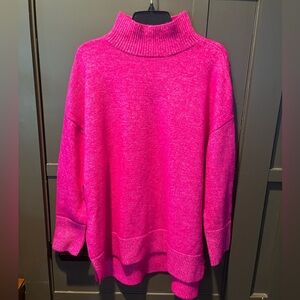 Express Women's Pink Turtleneck Sweater LARGE Excellent Condition